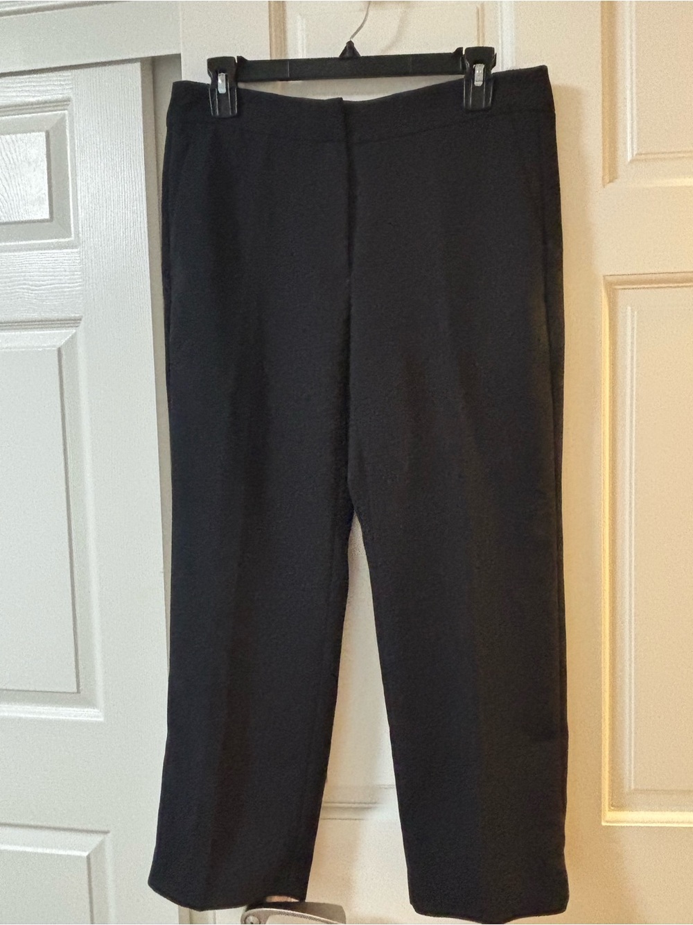 JCF crepe cropped ankle pants, no belt loops and not needed.